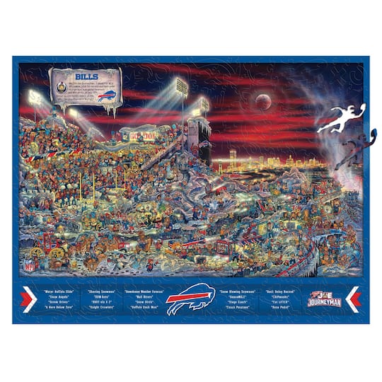 Joe Journeyman NFL Buffalo Bills 333 Piece Wooden Puzzle